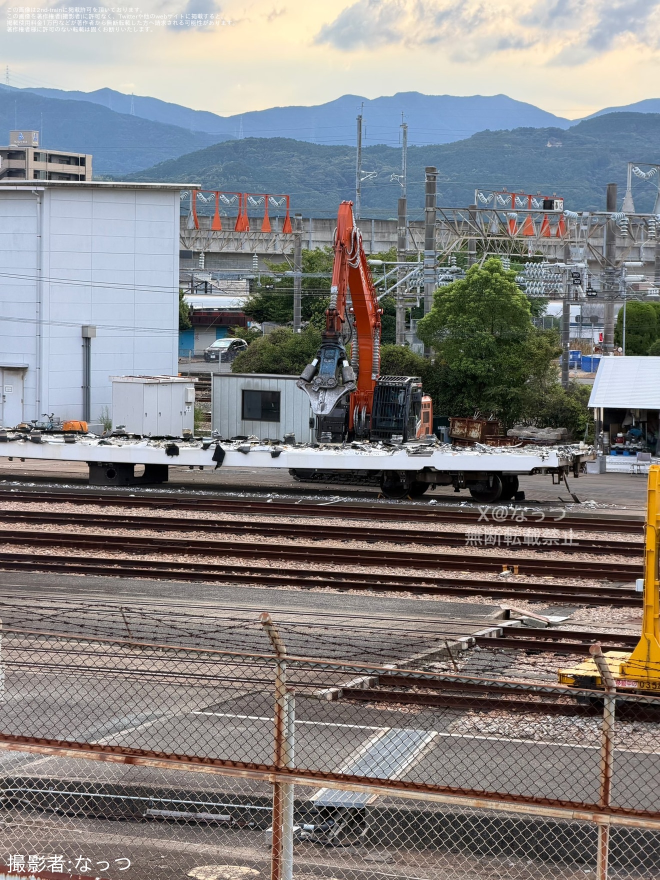 【JR西】N700系K1編成の15号車が解体ほぼ終了の拡大写真