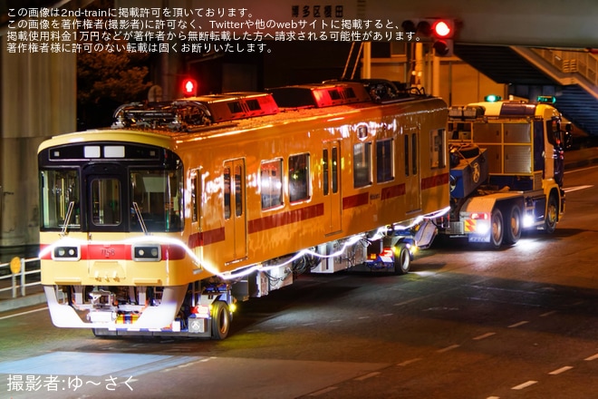 【西鉄】7050形7158Fが貝塚線転属のため陸送（3枚目）