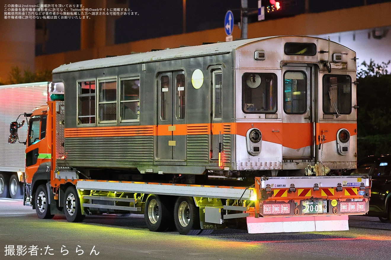 【北鉄】石川線7000系7001Fのモハ7001が廃車陸送の拡大写真