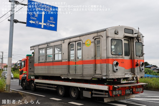 【北鉄】石川線7000系7001Fのモハ7001が廃車陸送（3枚目）