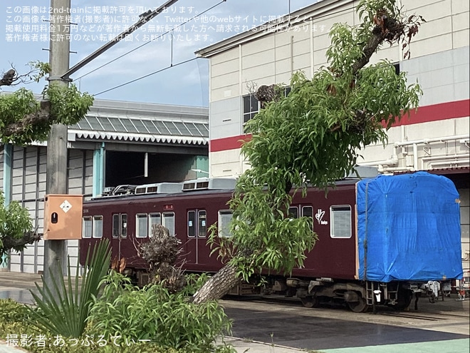 【阪急】5100系C#5106 陸送準備 - 正雀車庫(敷地外)にて撮影