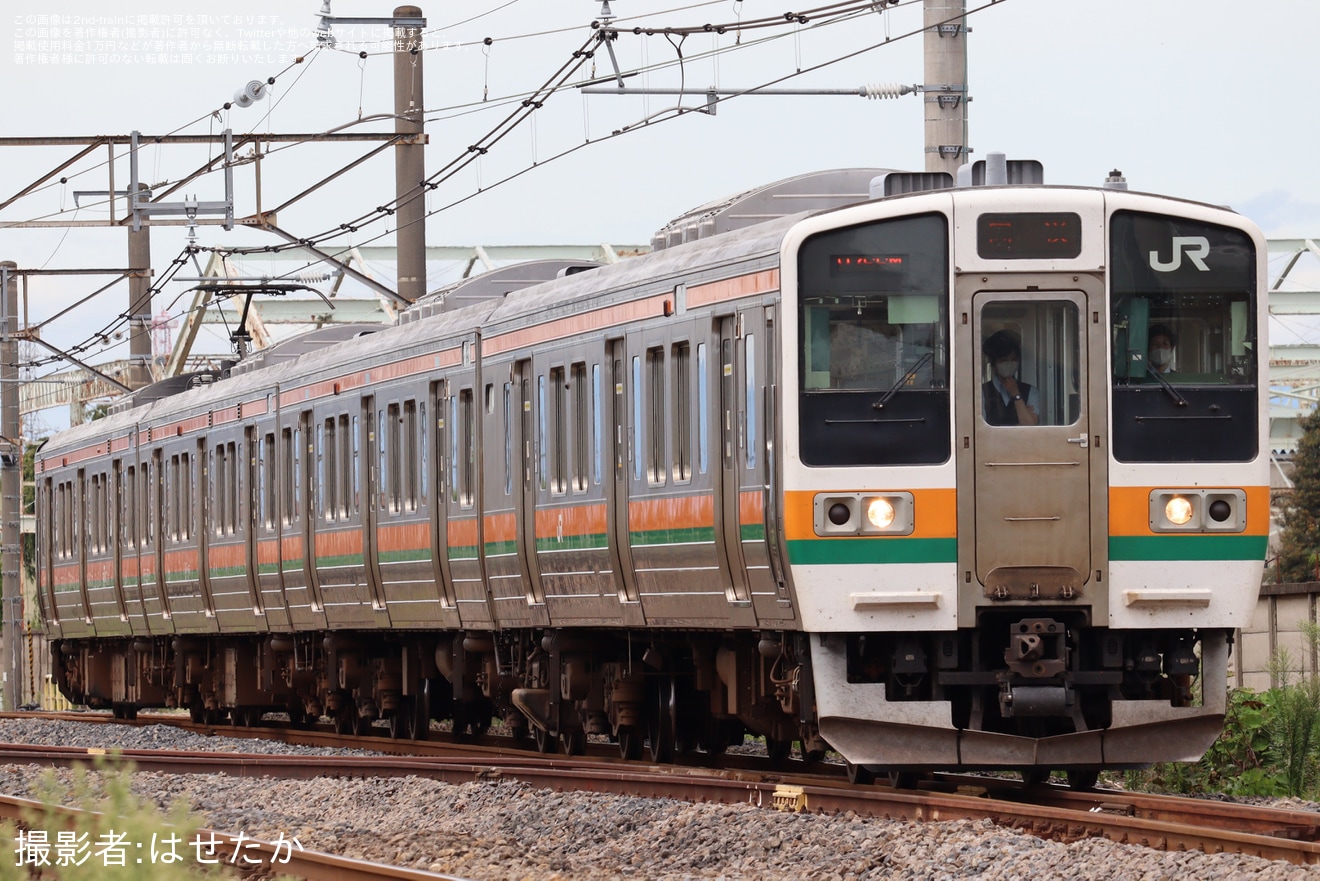 【JR東】211系A61編成 大宮総合車両ベース入場回送の拡大写真