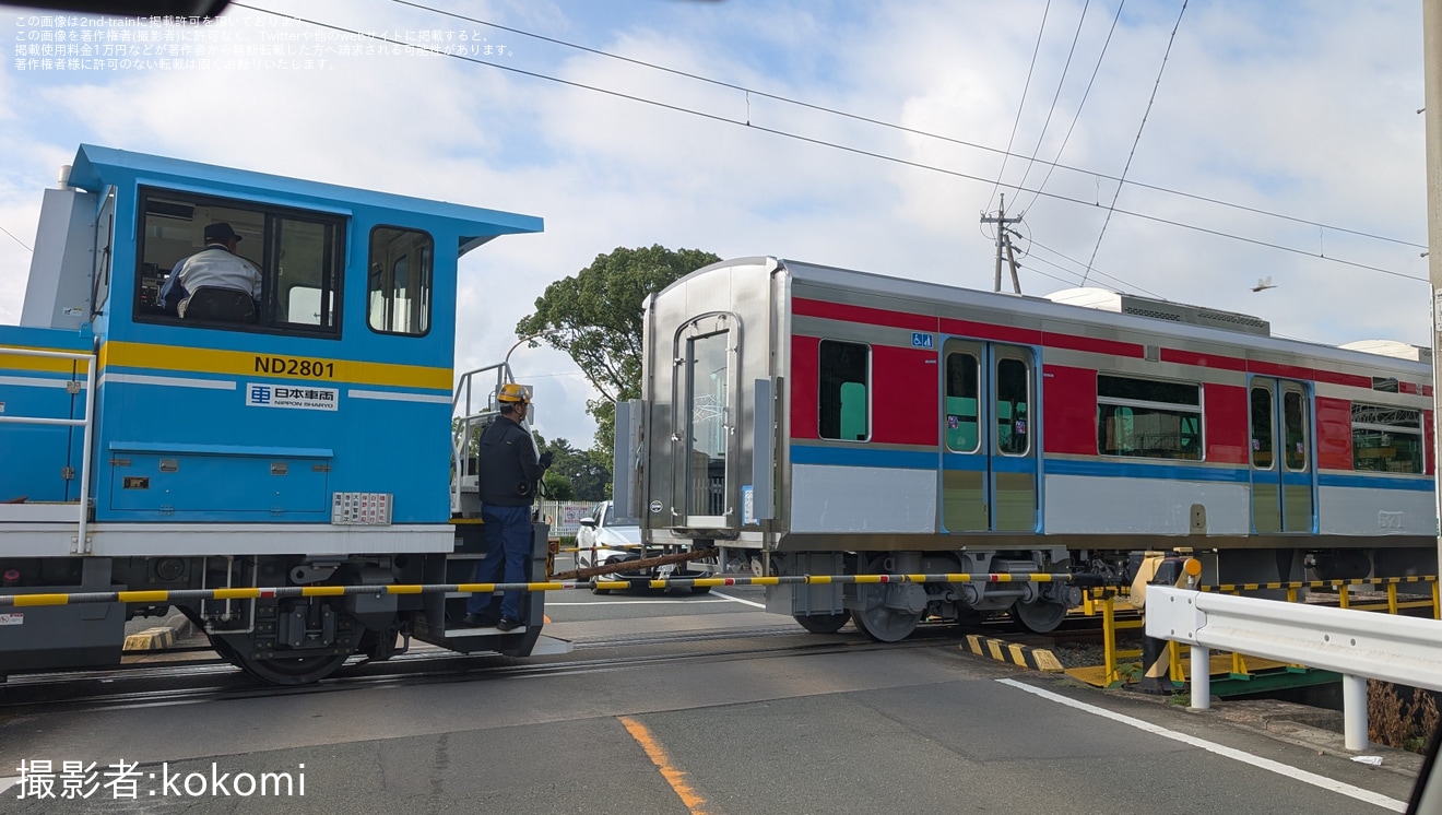 【名鉄】新型通勤車両500系とみられる車両が日本車輌で姿を現すの拡大写真