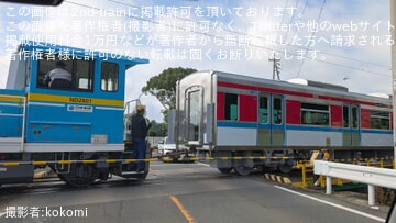 【名鉄】新型通勤車両500系とみられる車両が日本車輌で姿を現す