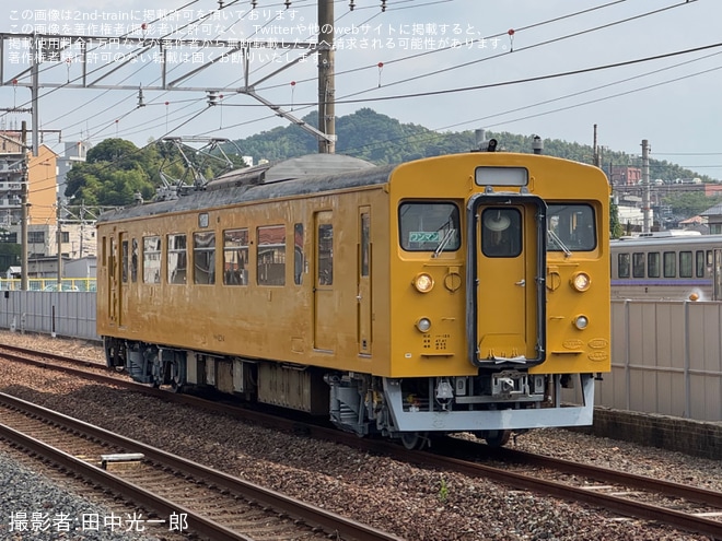 【JR西】クモハ123-4が全般検査を終え幡生構内で試運転（1枚目）