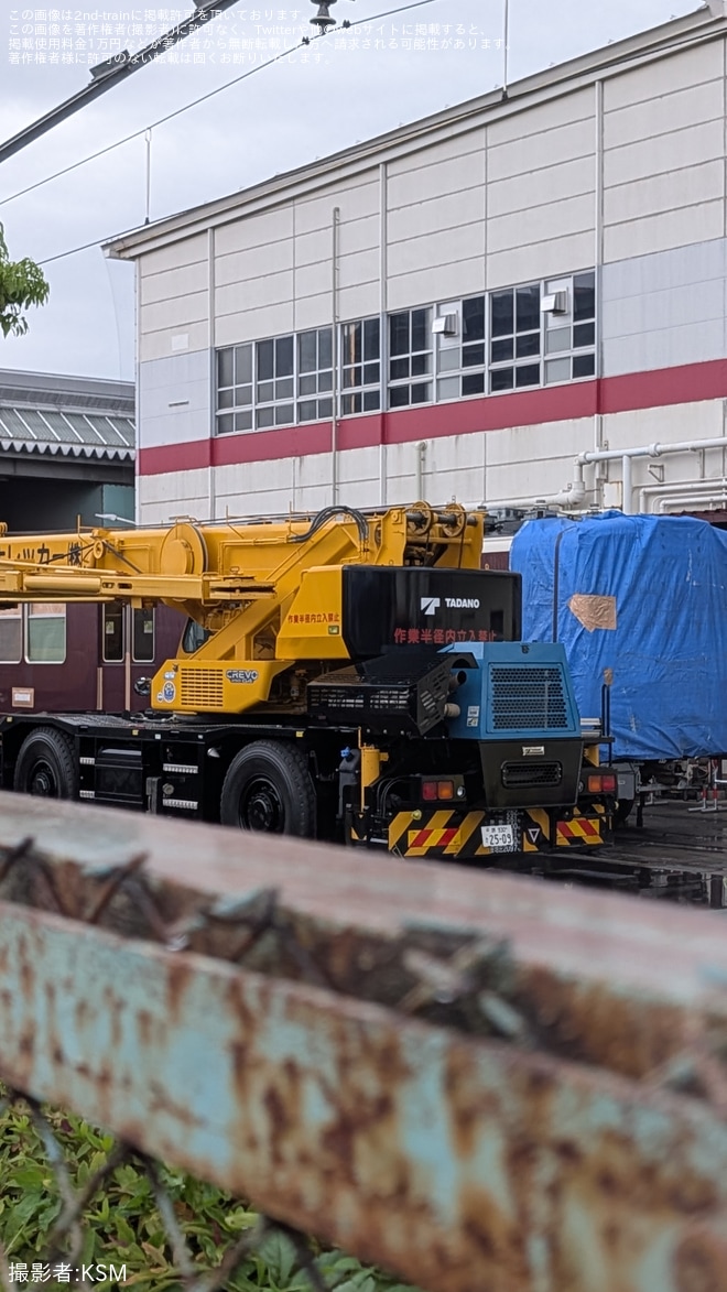 【阪急】8200系8201Fで陸送に向けた準備が開始 - 正雀車庫にて撮影