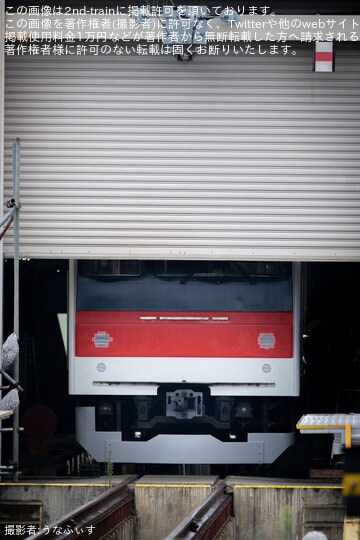 【富士山麓】6000系6501Fで「マッターホルン号」ラッピング作業開始