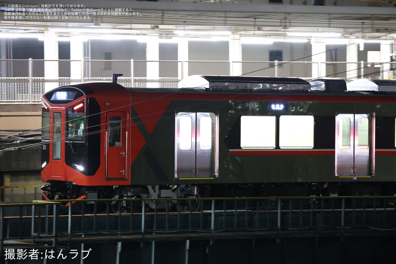 【阪神】1000系1609F+3000系3201Fが8両でなんば線夜間試運転の拡大写真