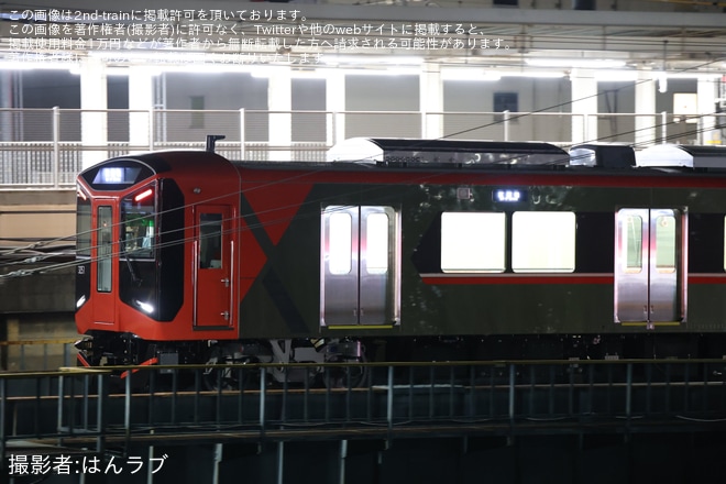 【阪神】1000系1609F+3000系3201Fが8両でなんば線夜間試運転（1枚目）