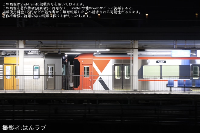 【阪神】1000系1609F+3000系3201Fが8両でなんば線夜間試運転（4枚目）