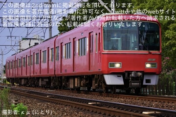 【名鉄】3700系3702Fに「時空駅譚」PR系統板