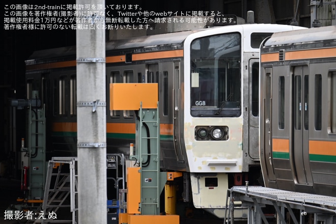 【流鉄】元JR東海211系GG8編成の改造工事が開始（2枚目）