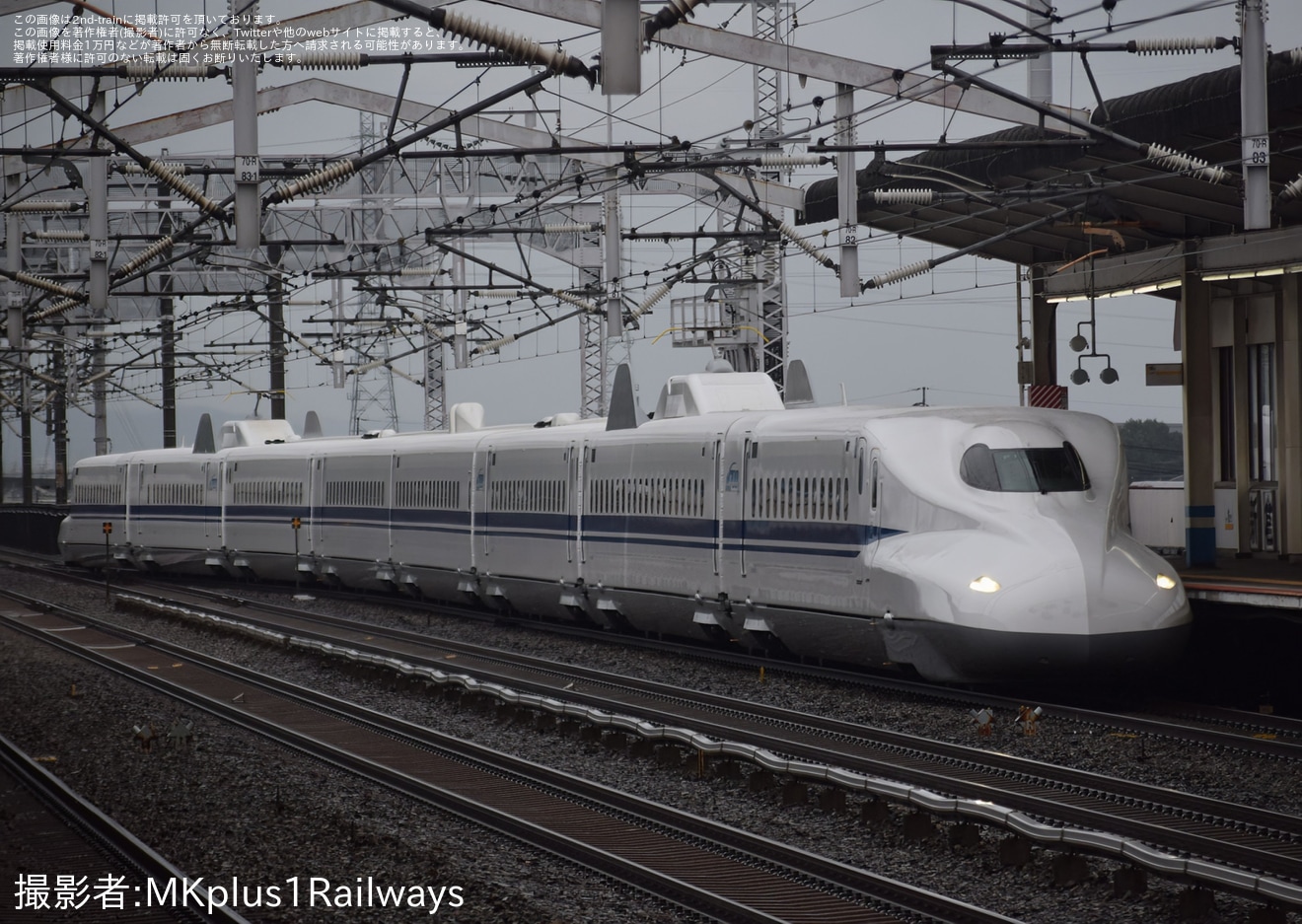 【JR西】N700系P1編成が8両編成化後初の営業運転を開始の拡大写真