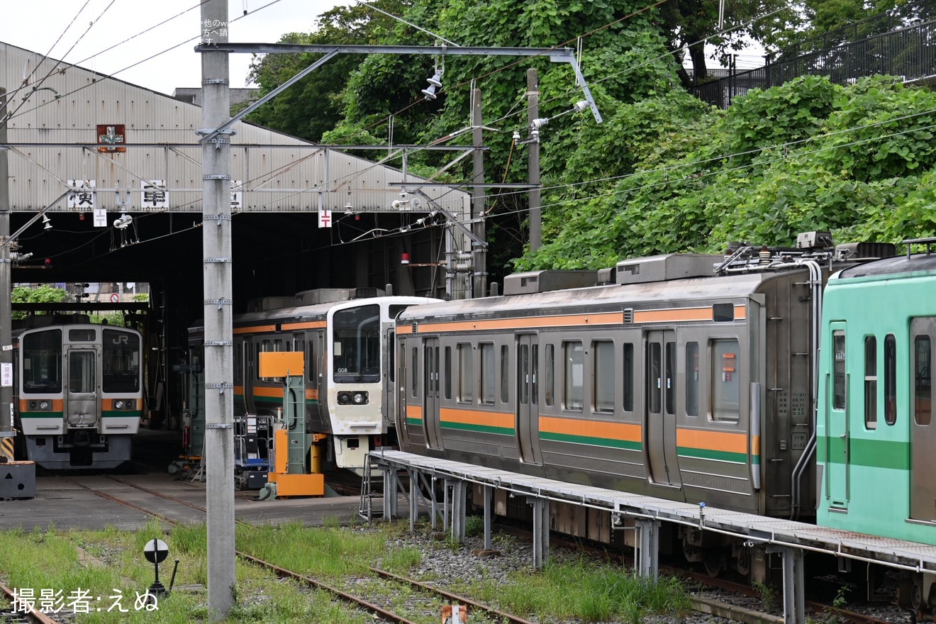 【流鉄】元JR東海211系GG8編成の改造工事が開始の拡大写真