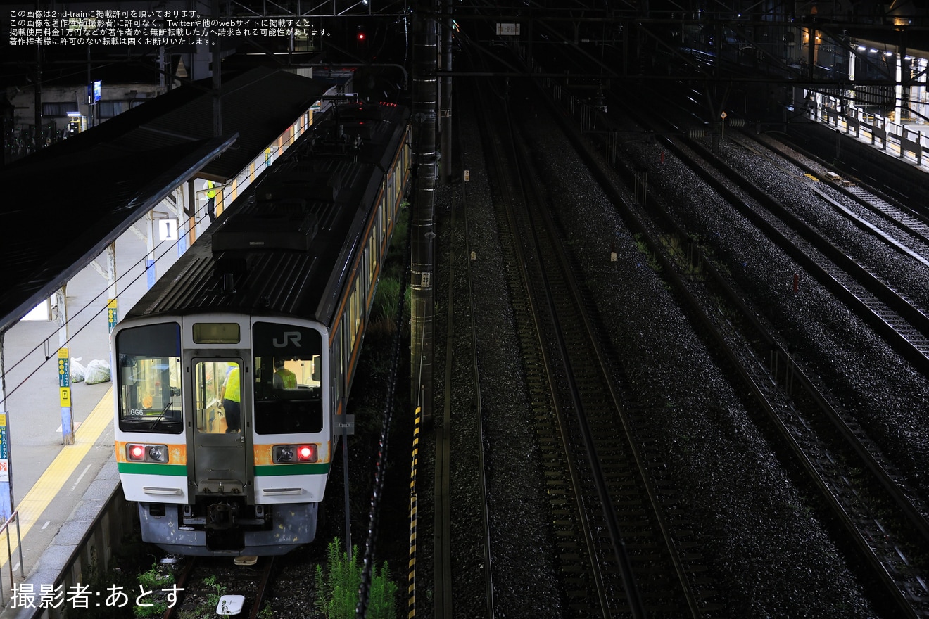 【流鉄】元JR東海211系6000番台が夜間試運転を実施の拡大写真