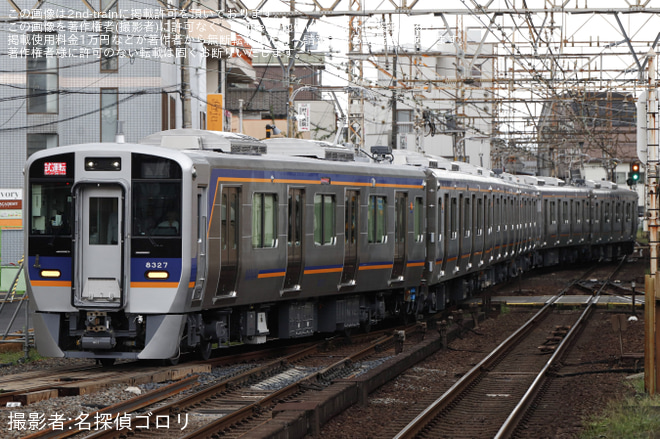 【南海】8300系8327F+8723Fが試運転を開始を堺東駅で撮影した写真