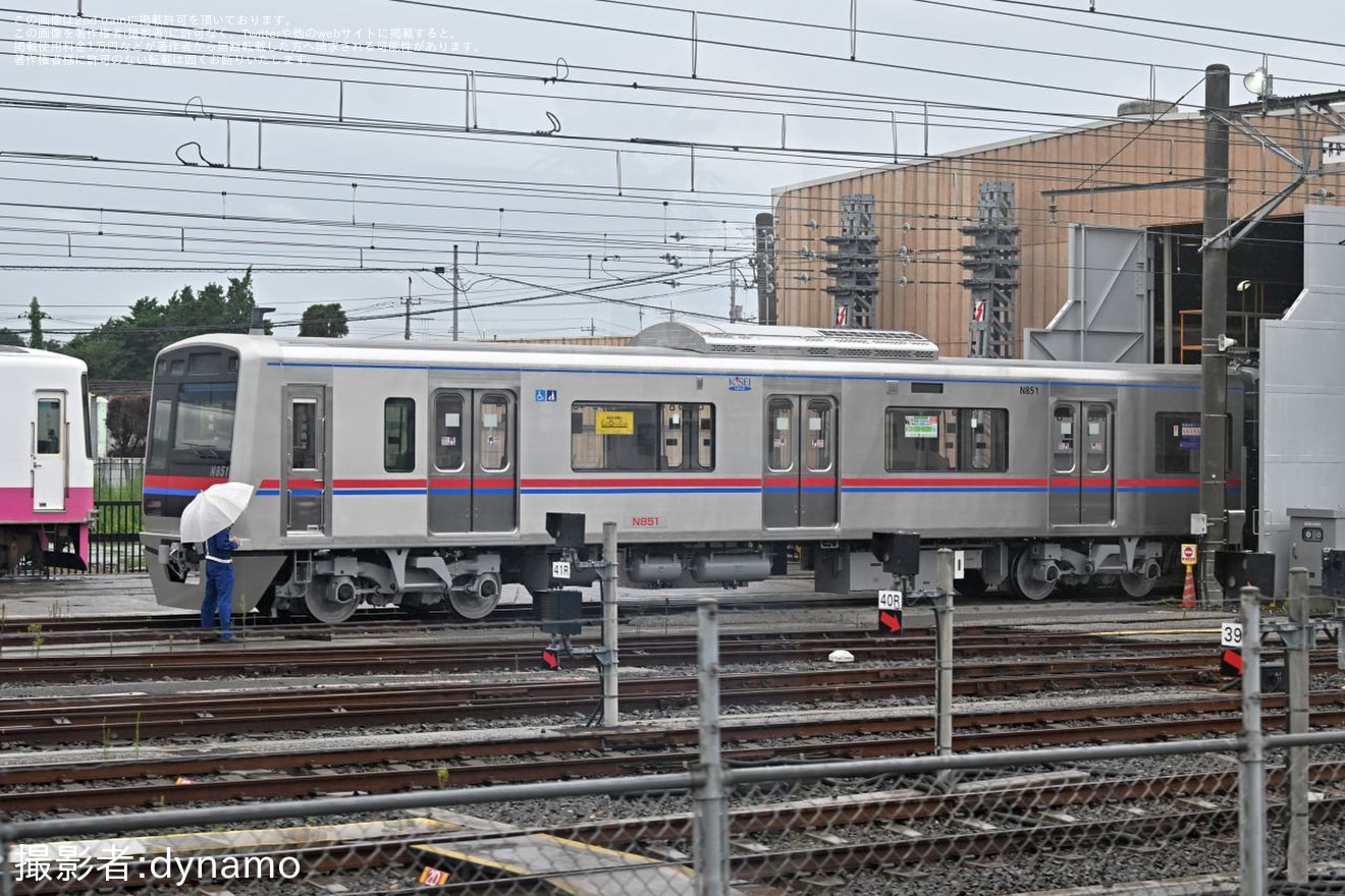 【京成】N800形N858編成が京成標準色となり6両に組成の拡大写真