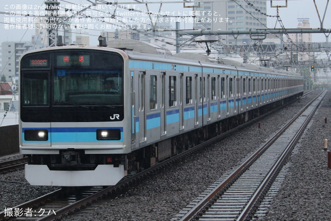 【JR東】 E231系800番台ミツK3編成、中野南乗務ベース構内への疎開に伴う回送を阿佐ヶ谷駅で撮影した写真