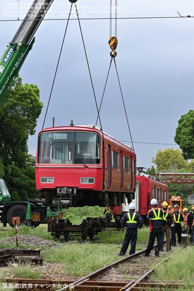 【名鉄】6000系6020F+6800系6813Fが東名古屋港へ廃車回送（3枚目）