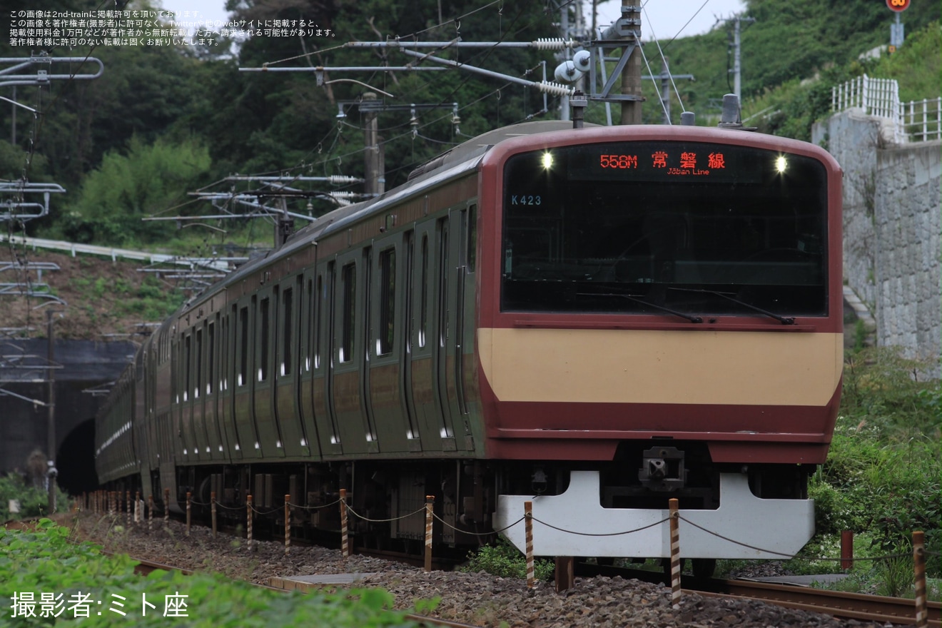 【JR東】E531系K423編成「赤電」がE501系運用を代走の拡大写真