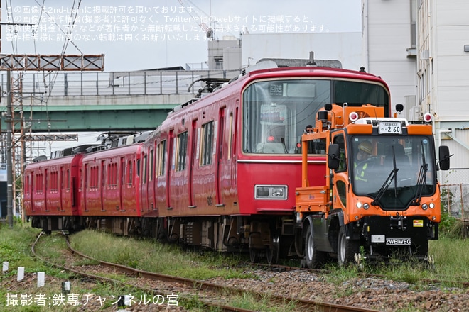 【名鉄】6000系6020F+6800系6813Fが東名古屋港へ廃車回送（1枚目）