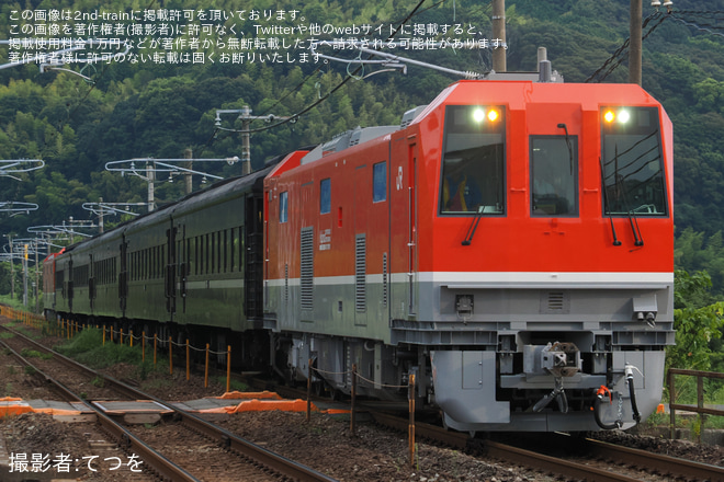 【JR西】DEC743形が35系5両を挟みプッシュプルで性能試験(20260912) - 戸田～富海間にて撮影