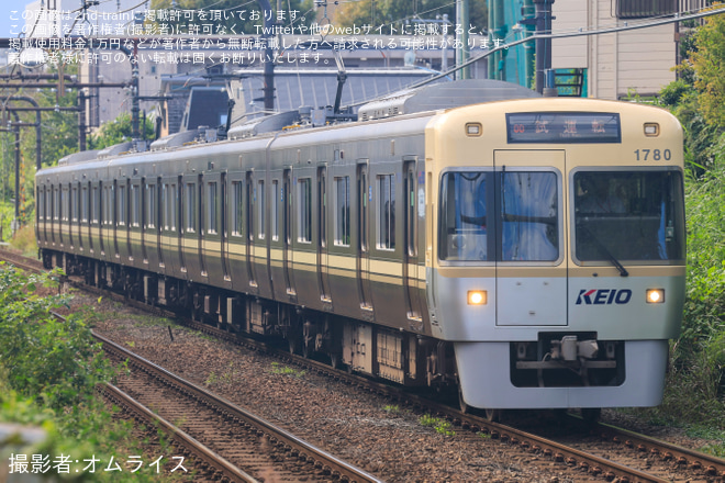 【京王】1000系1780F(アイボリーホワイト) 性能確認試運転 - 高井戸～浜田山間にて撮影