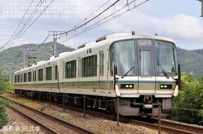 【JR西】221系NA412編成が下関総合車両所本所へ入場回送（4枚目）