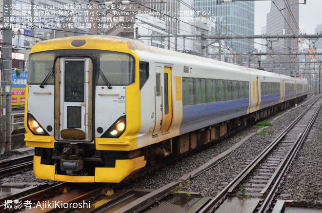 【JR東】E257系マリNB-01編成 大宮総合車両ベース入場回送（1枚目）