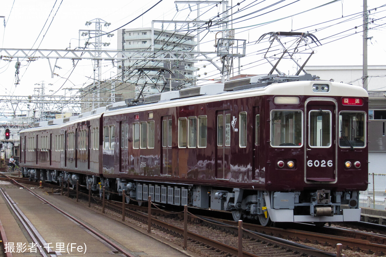 【阪急】6000系6026F正雀工場出場回送の拡大写真