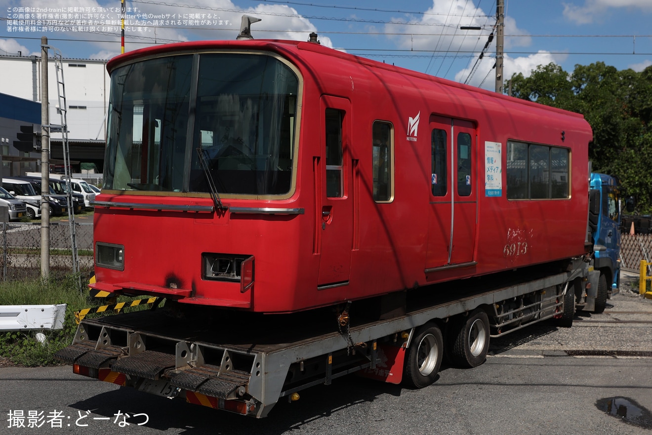 【名鉄】6000系6020F・6800系6813Fが廃車搬出・陸送の拡大写真