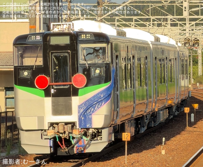 【JR北】新型快速エアポート用739系3000番台が日立製作所を出場し甲種輸送（4枚目）