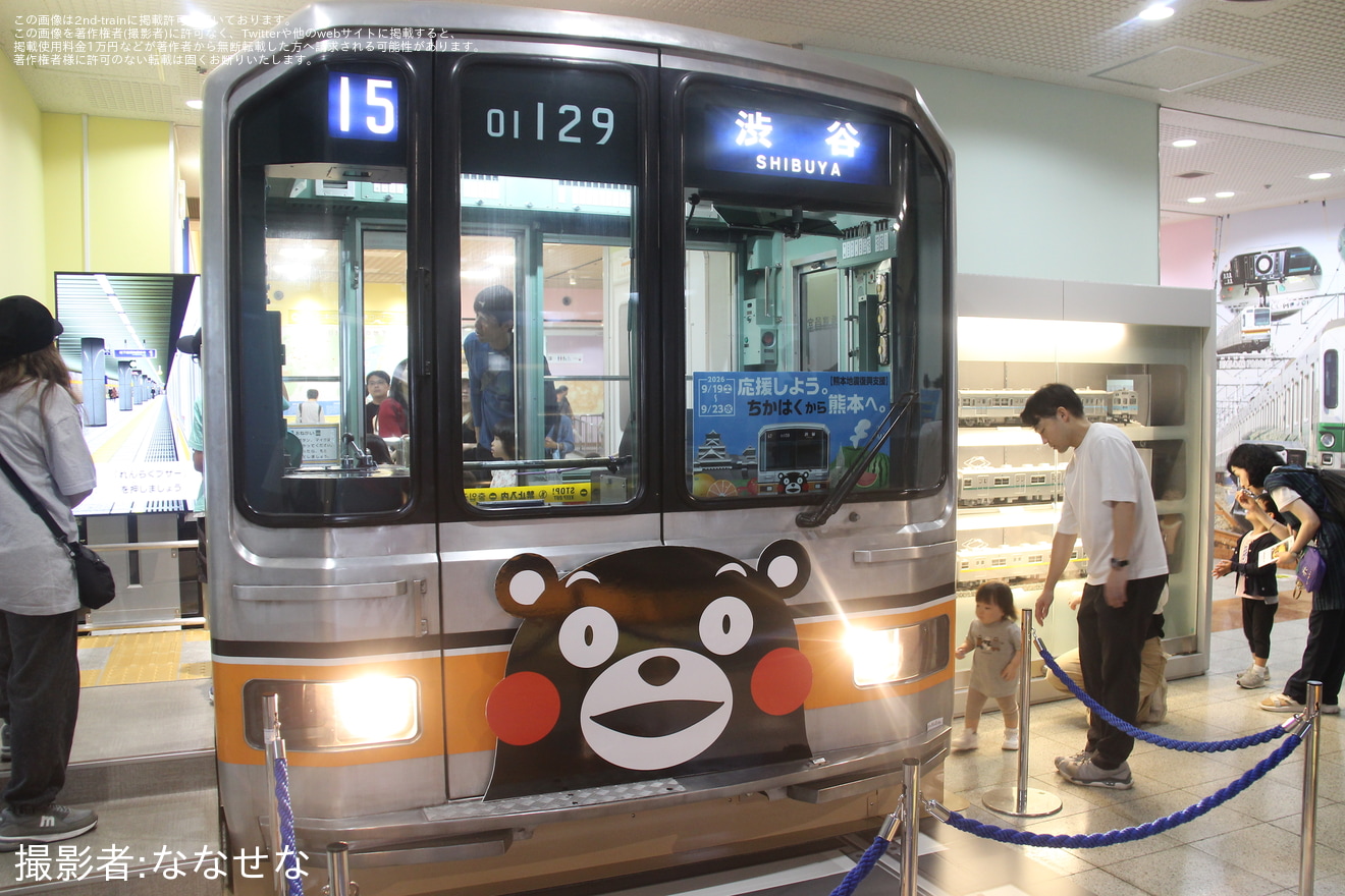 【メトロ】地下鉄博物館の01系が「くまモンラッピング電車」仕様にの拡大写真