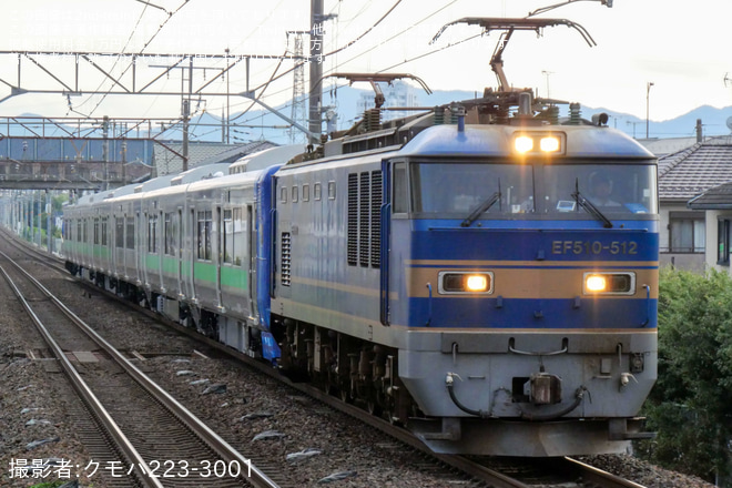 【JR北】新型快速エアポート用739系3000番台が日立製作所を出場し甲種輸送を栗東駅で撮影した写真
