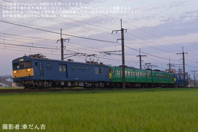 【JR西】113系S3編成吹田総合車両所本所へ回送を三田～道場間で撮影した写真