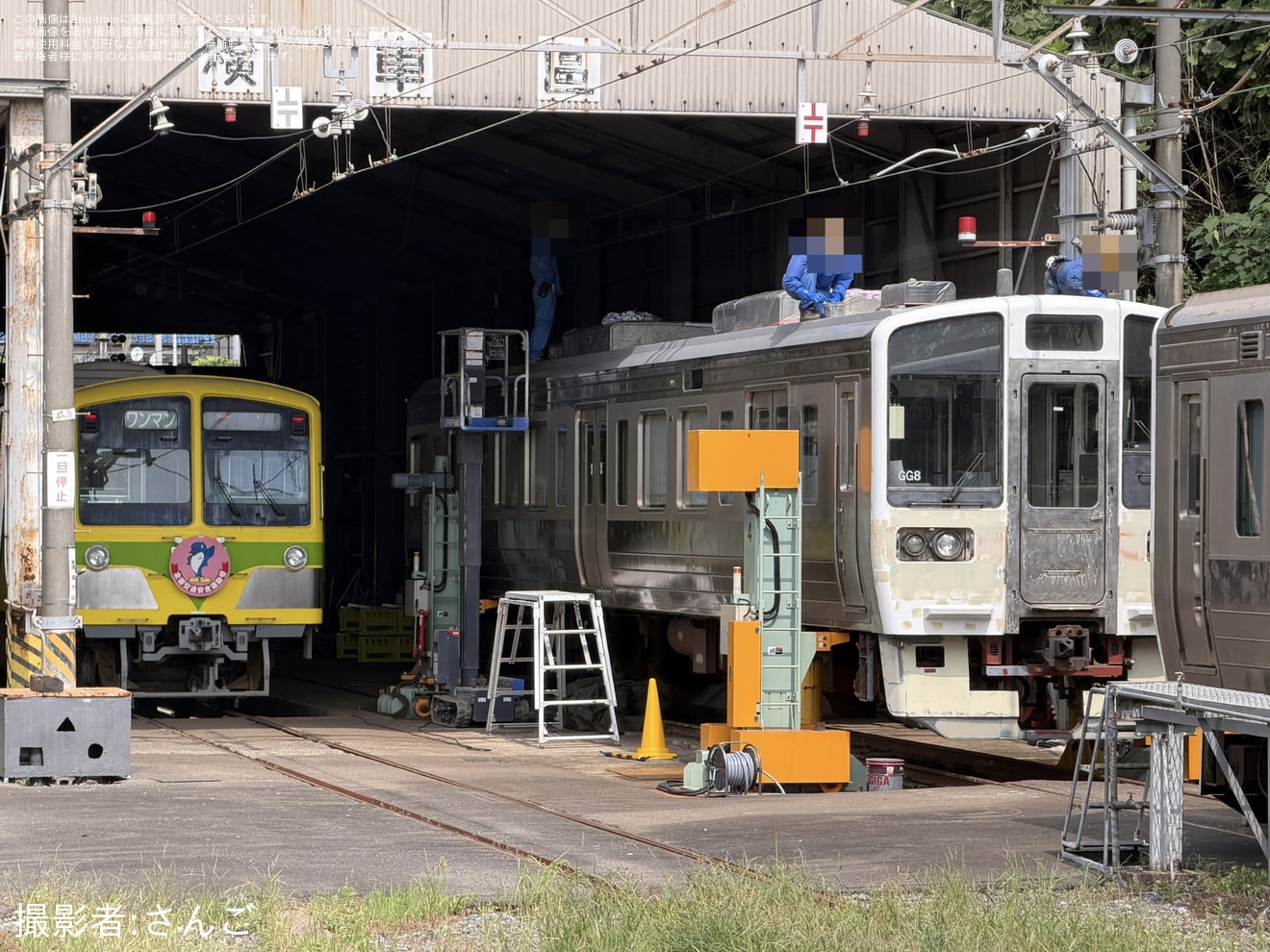 【流鉄】元JR東海211系GG8・GG9編成の改造作業が進むの拡大写真