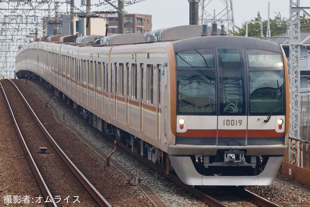 【メトロ】10000系10119F 綾瀬工場出場・ATO調整試運転の拡大写真