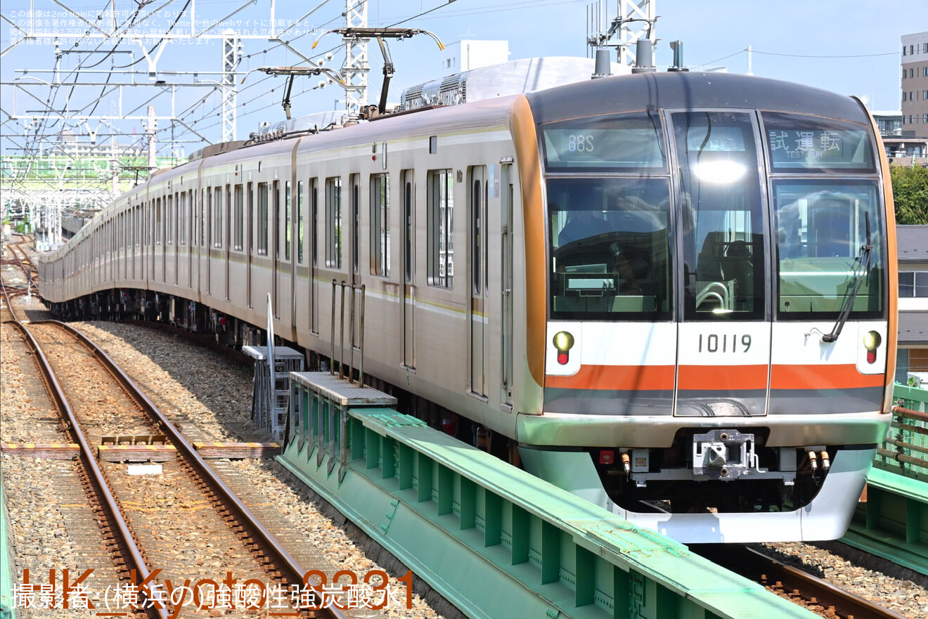 【メトロ】10000系10119F 綾瀬工場出場・ATO調整試運転の拡大写真