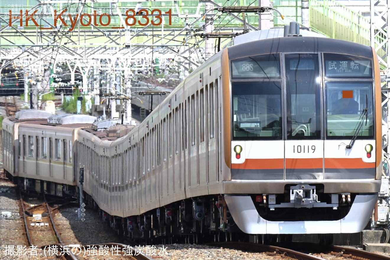 【メトロ】10000系10119F 綾瀬工場出場・ATO調整試運転の拡大写真