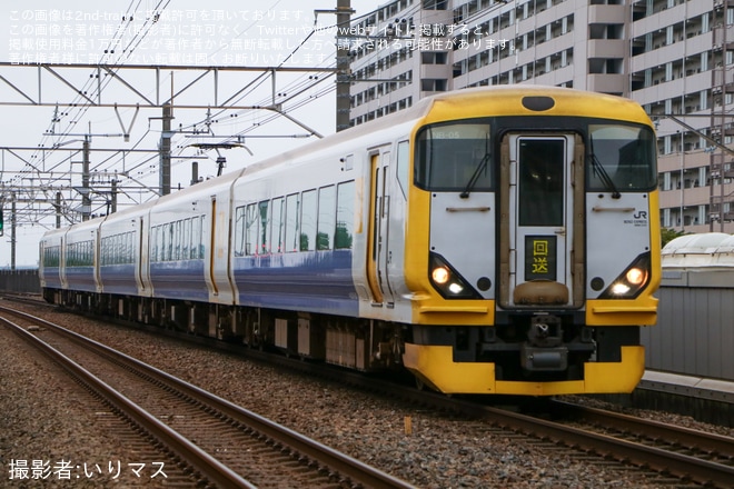 【JR東】E257系500番台マリNB-05編成が木更津から迂回返却回送（1枚目）