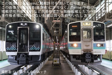 【JR東】長野総合車両ベース「新旧長野色共演!! E131系×211系撮影会」開催