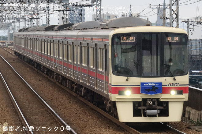 【京王】8000系8729Fが「JRAトレイン」として運行開始 - 長沼駅にて撮影