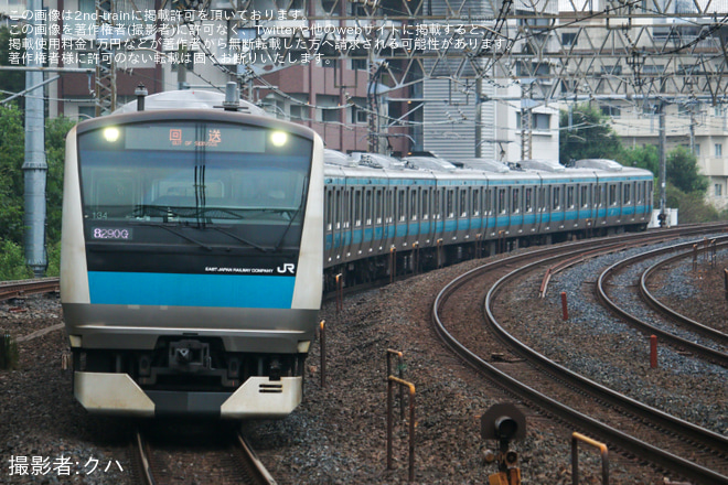 【JR東】E233系サイ134編成 東京総合車両ベースから出場回送 - 川口駅にて撮影