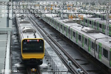 【JR東】E235系ミツB33編成が東京総合車両ベース東エリアに留置