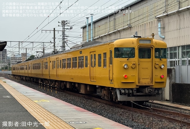 【JR西】115系N-10編成が幡生へ廃車回送（2枚目）
