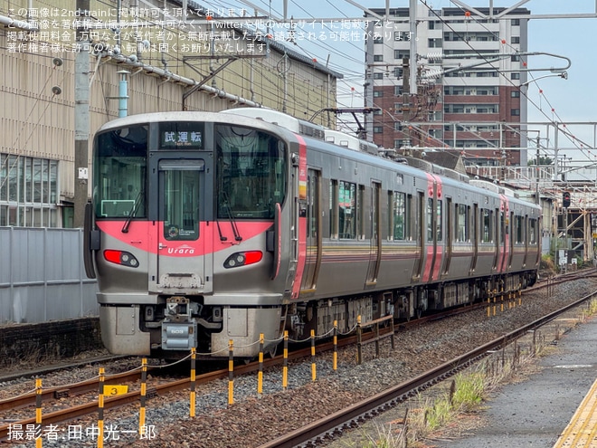 【JR西】227系L3編成が距離保全を終え下関総合車両所本所出場試運転（3枚目）