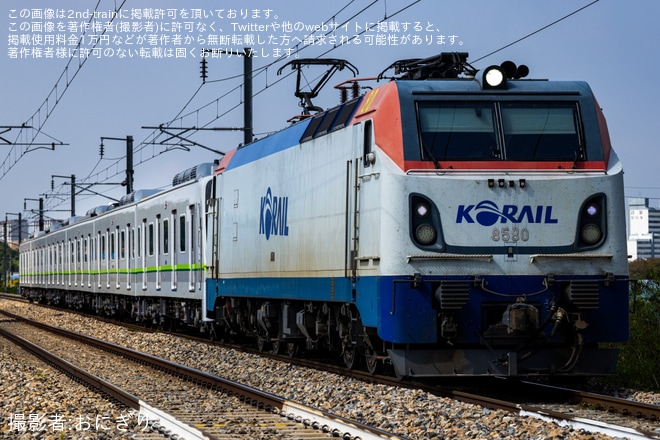 【Humetro】釜山交通公社2号線新2000系2001Fが宇進産電へ返却甲種輸送（1枚目）
