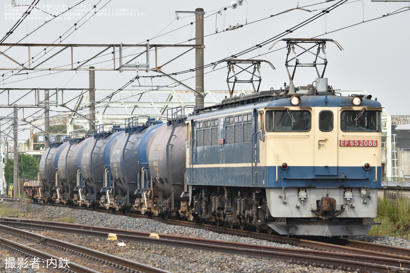 【JR貨】8764レをEF65-2086が代走（2026年9月28日）の拡大写真