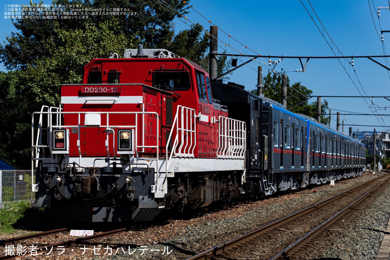 【京成】3200形3237-3238+3236編成が日本車輌製造を出場し甲種輸送の拡大写真