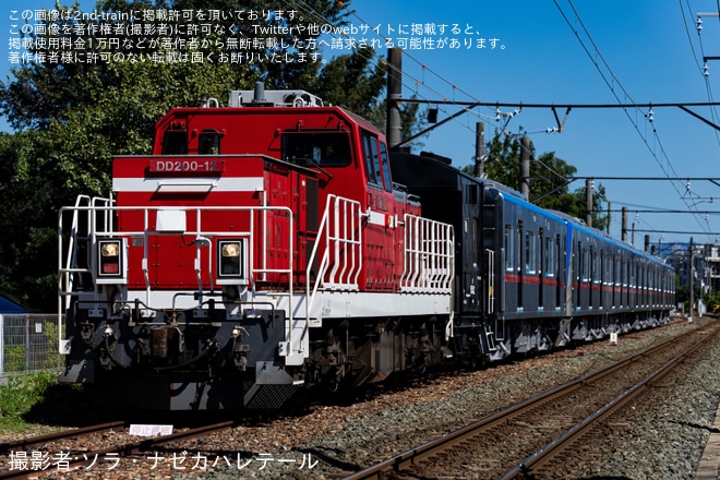 【京成】3200形3237-3238+3236編成が日本車輌製造を出場し甲種輸送（1枚目）